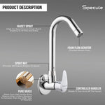 Load image into Gallery viewer, Softy Sink cock Round Swivel Spout Brass (12 inches)- by Specule
