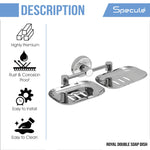 Load image into Gallery viewer, Royal Stainless Steel Double Soap Dish - by Specule
