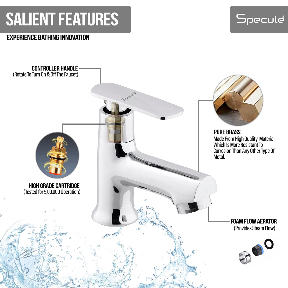 Angel Wash Basin Pillar Tap – by Specule – Specule.in