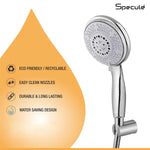 Load image into Gallery viewer, Zura Four flow ABS Hand Shower with 1.5 Meter 304-grade SS Hose &amp; Hook
