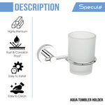 Load image into Gallery viewer, Aqua Stainless Steel and Glass Tumbler Holder – by Specule
