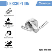 Royal Stainless Steel Robe Hook - By Specule