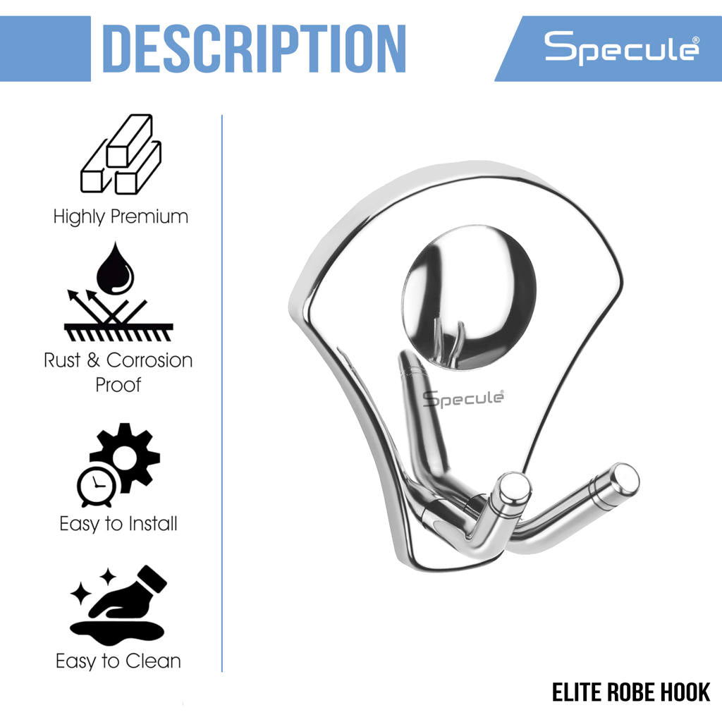 Moon Stainless Steel Robe Hook - By Specule