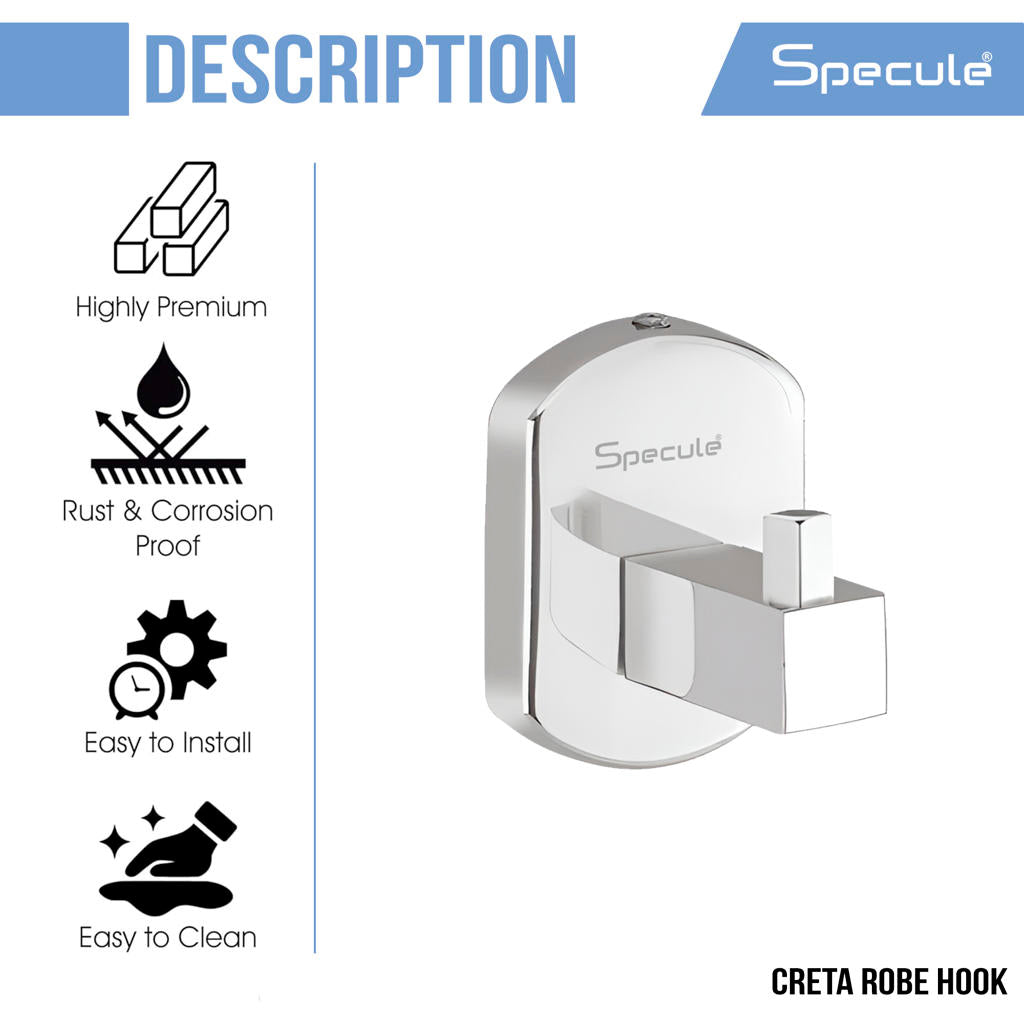 Creta Stainless Steel Robe Hook - By Specule