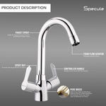 Load image into Gallery viewer, Chocolate Center Hole Wash Basin Mixer Tap with Swivel Spout -by Specule
