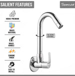 Load image into Gallery viewer, Topaz Sink cock Round Swivel Spout Brass (12 inches)- by Specule
