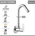 Load image into Gallery viewer, Ornamix Sink cock Round Swivel Spout Brass (12 inches)- by Specule
