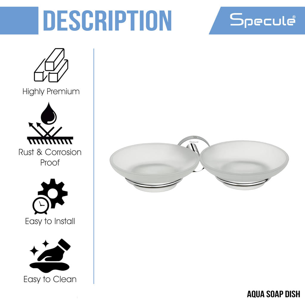 Aqua Stainless Steel Double Soap Dish - by Specule