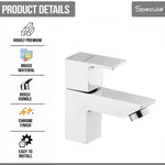 Load image into Gallery viewer, Cubix Wash Basin Pillar Tap – by Specule
