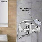 Load image into Gallery viewer, Brass Wall Mixer Legs with Flange - by Specule
