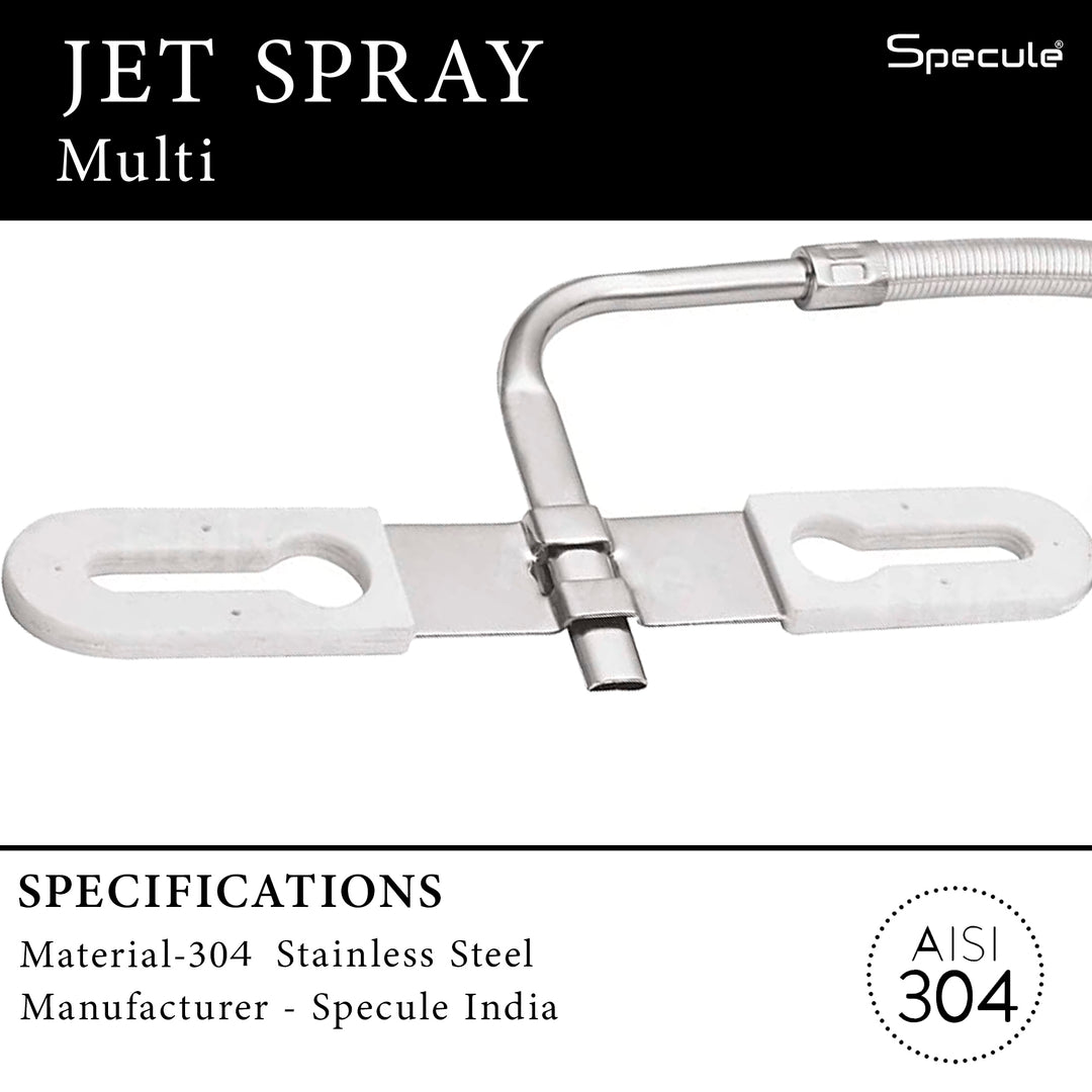 Toilet Seat Multi Jet Spray 304-Grade Nozzle with 1.5 Meter Tube