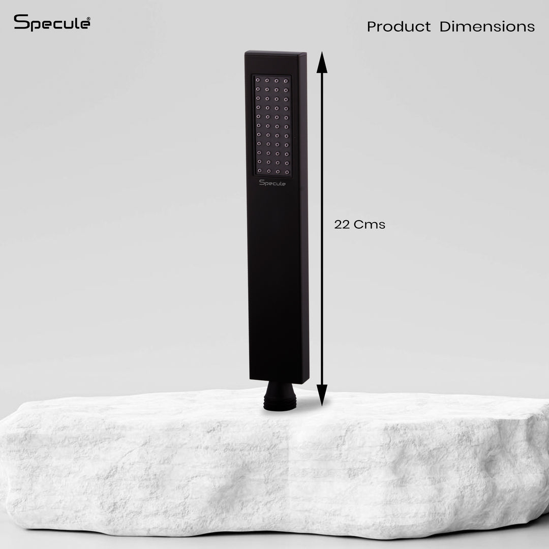 Breezo Single Flow Stainless Steel 304 Grade Hand Shower (Black)