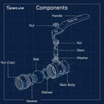 Load image into Gallery viewer, Brass Ball Valve ( 1/2 Inch) - by Specule