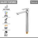 Load image into Gallery viewer, Nyra Tall Body Wash Basin 12 Inches Pillar Tap (Chrome) – by Specule
