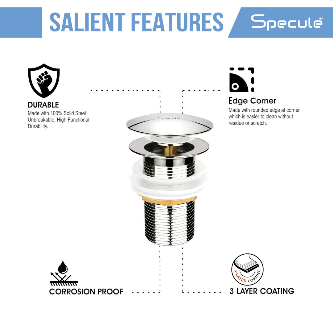 Chrome Pop-up Waste Coupling (5 Inches) - by Specule