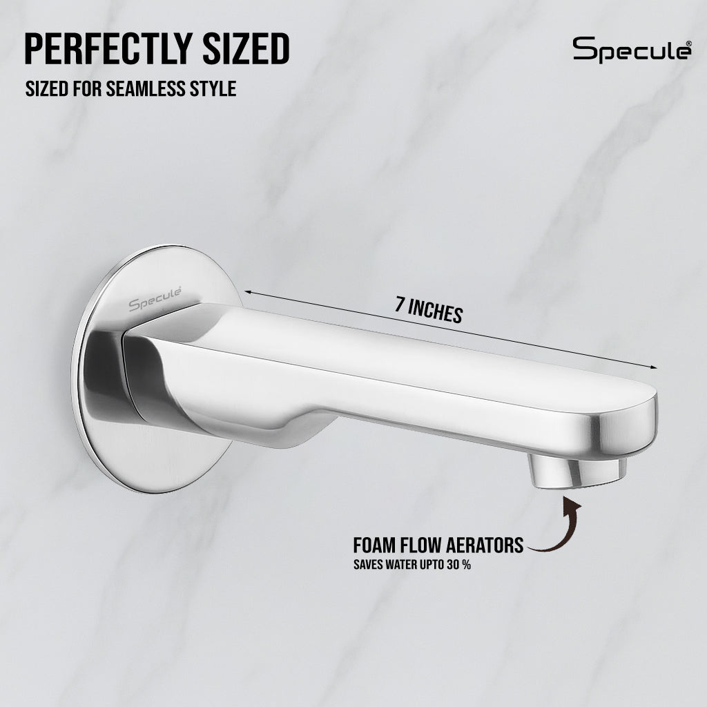 Ornamix Brass Chrome Plain Bath Tub Spout - by Specule