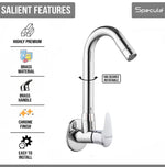 Load image into Gallery viewer, Softy Sink cock Round Swivel Spout Brass (12 inches)- by Specule
