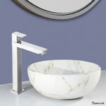 Load image into Gallery viewer, Cubix Tall Body Brass Wash Basin 12 Inches Pillar Tap – by Specule
