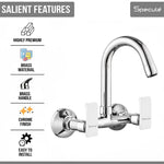 Load image into Gallery viewer, Lyric Wall-mount Kitchen Sink Mixer Tap with Swivel Spout - by Specule

