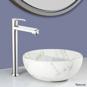 Topaz Tall Body Brass Wash Basin 12 Inches Pillar Tap – by Specule Specule