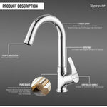 Load image into Gallery viewer, Topaz Swan Neck with Round Swivel Spout Brass (12 inches)- by Specule
