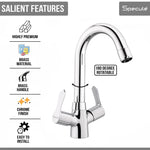 Load image into Gallery viewer, Chocolate Center Hole Wash Basin Mixer Tap with Swivel Spout -by Specule
