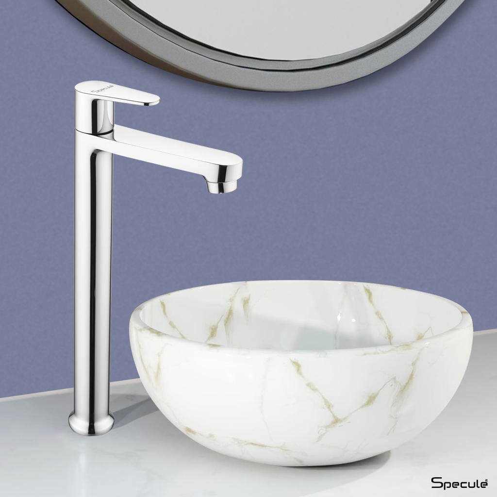 Spectra Tall Body Brass Wash Basin 12 Inches Pillar Tap – by Specule