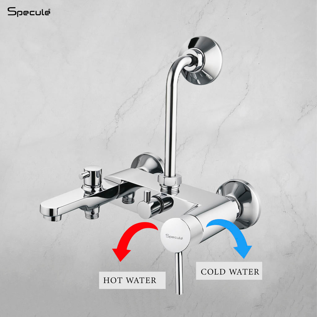 Flora 3 in 1 Single Lever Wall Mixer Tap - by Specule
