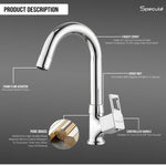 Load image into Gallery viewer, Cubo Swan Neck with Round Swivel Spout Brass (12 inches)- by Specule
