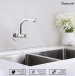 Load image into Gallery viewer, Angel Sink cock Round Swivel Spout Brass - by Specule
