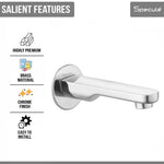 Load image into Gallery viewer, Ornamix Brass Chrome Plain Bath Tub Spout - by Specule
