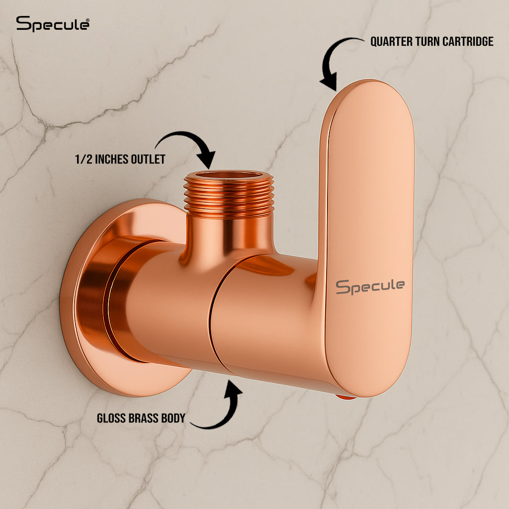 Coral Brass RoseGold Angle Valve Faucet - by Specule
