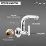 Load image into Gallery viewer, Angel Sink cock Round Swivel Spout Brass - by Specule
