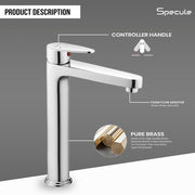 Spectra Single Lever Deck-mount Tall Body Wash Basin Single Lever Mixer Tap - by Specule