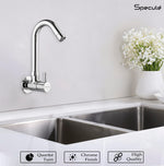 Load image into Gallery viewer, Flora 3/4 Inches Cartridge Sink cock Round Swivel Spout Brass (12 inches)- by Specule
