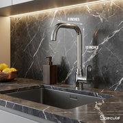 Ornamix Deck-mount Kitchen Sink Tap with Large J Type Swivel Spout (18