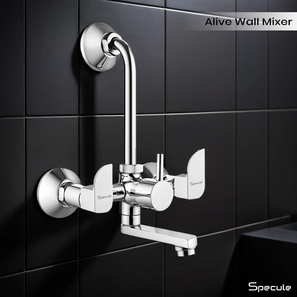 Alive Wall Mixer Brass Faucet with L Bend – by Specule