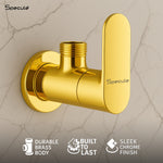Load image into Gallery viewer, Coral Brass Gold Angle Valve Faucet - by Specule
