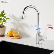 Nyra Single Lever Deck-mount Kitchen Sink Mixer Tap with Swivel Spout (18 Inches) - by Specule