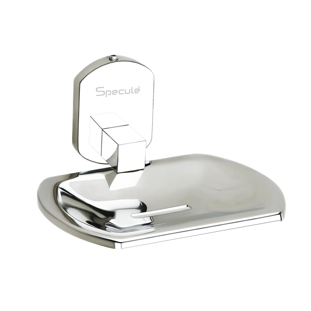 Creta Stainless Steel and frosted Glass Soap Dish - by Specule