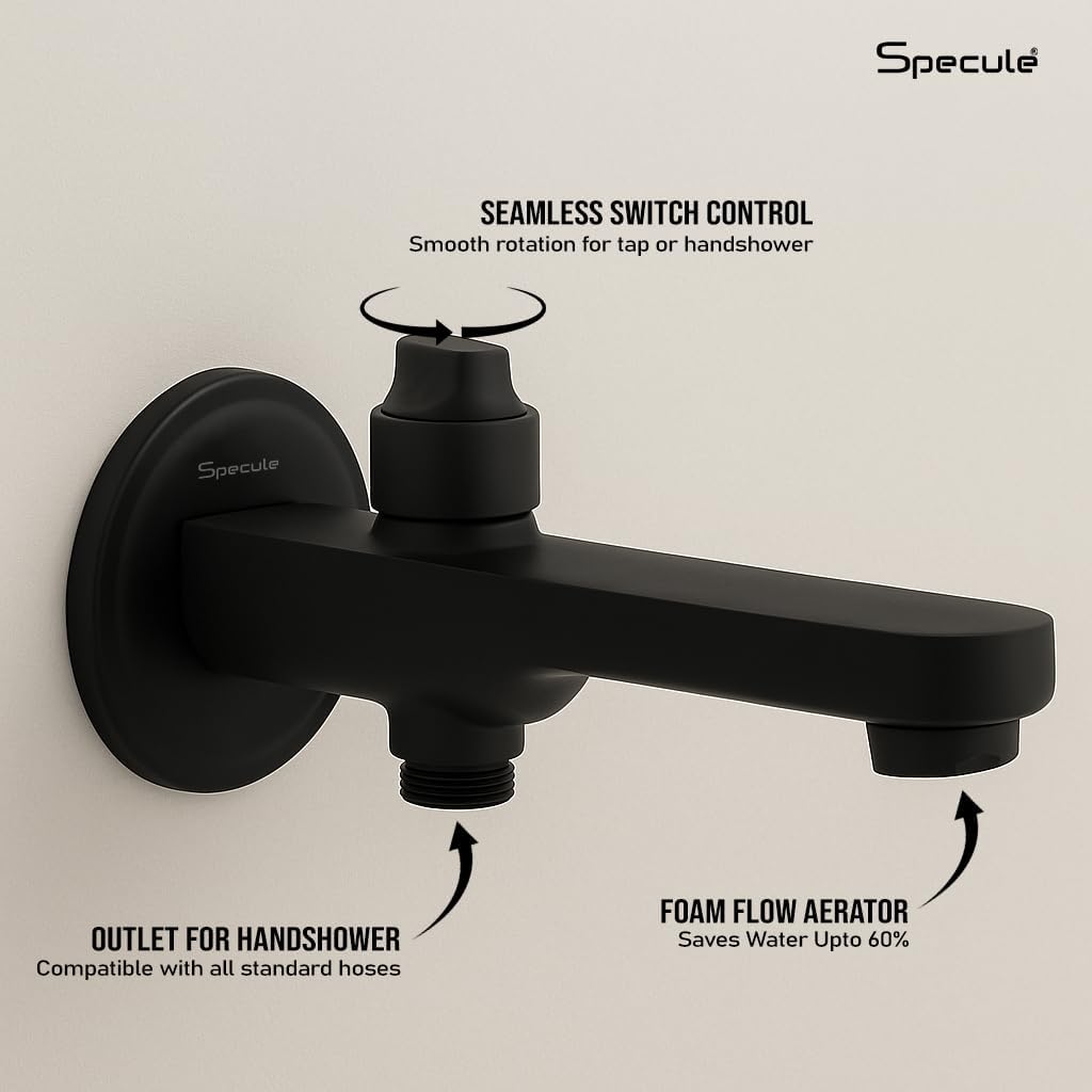 Matte Black High-Flow Shower Diverter Set with Hand Shower – by Specule
