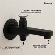 Matte Black High-Flow Shower Diverter Set with Hand Shower – by Specule