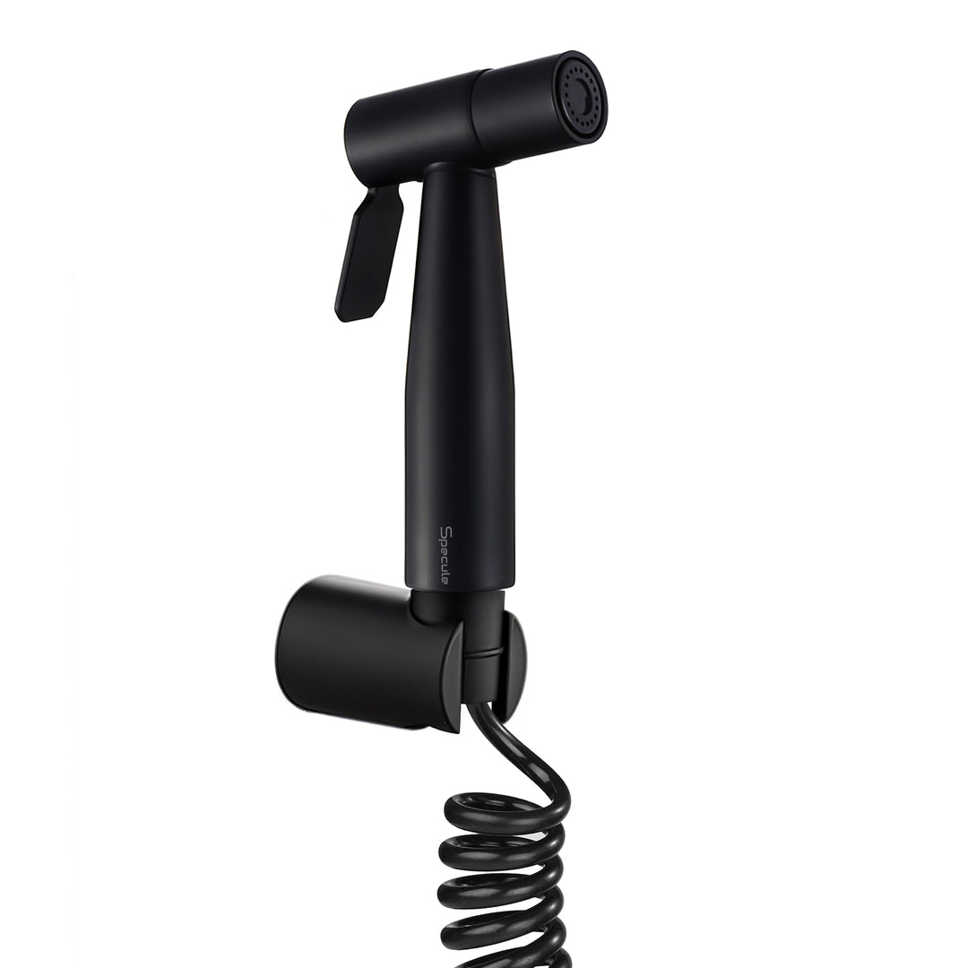 Zento Black Matt Health Faucet with Dual Flow and 2 Meter Spiral 304-Grade SS Hose & Hook (Copy)