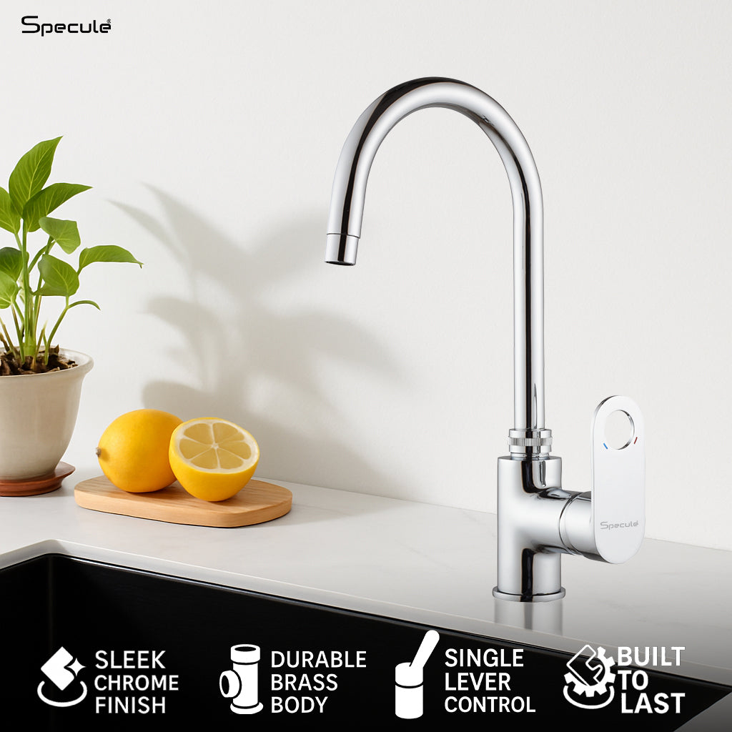 Ornamix Single Lever Deck-mount Kitchen Sink Mixer Tap with Swivel Spout (18 Inches) - by Specule