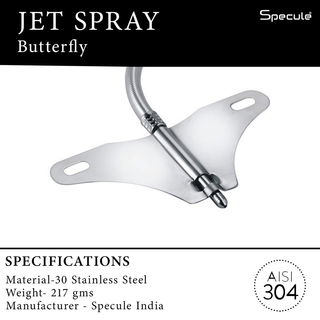 Toilet Seat Butterfly Jet Spray 304-Grade Nozzle with 1.5 Meter Tube
