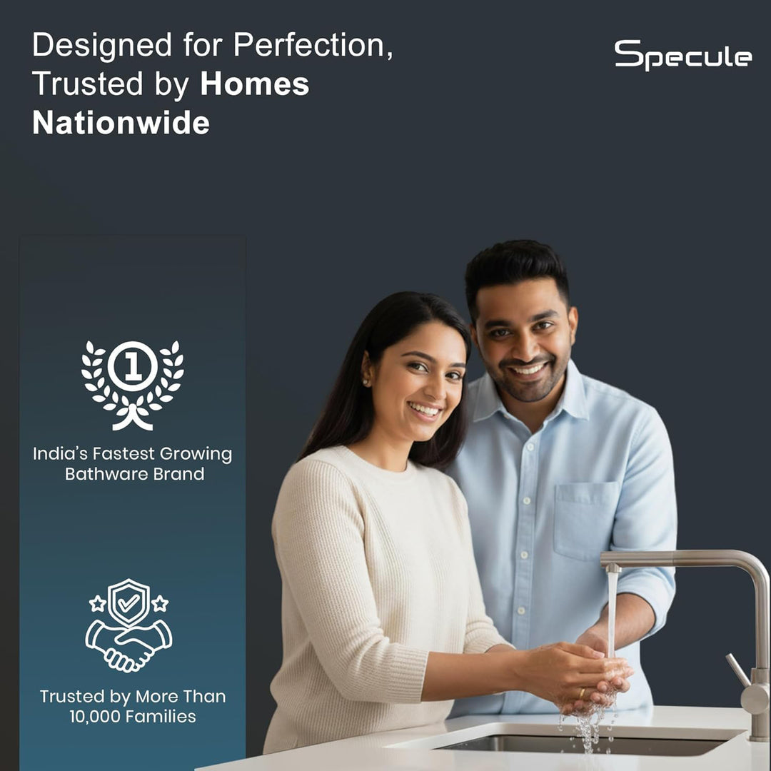 Specule Smart 3-in-1 Black Wall Mixer | 3-Way Control | Space-Saving Storage Design