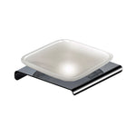 Load image into Gallery viewer, Stellar Stainless Steel and frosted Glass Soap Dish (Black) - by Specule
