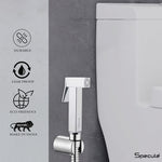 Load image into Gallery viewer, Recta Chrome Health Faucet with Dual Flow and 1 Meter 304-Grade SS Hose &amp; Hook
