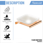 Load image into Gallery viewer, Stellar Stainless Steel and frosted Glass Soap Dish (Rosegold) - by Specule
