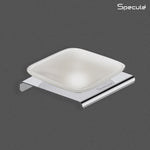 Load image into Gallery viewer, Stellar Stainless Steel and frosted Glass Soap Dish (Chrome) - by Specule
